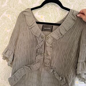 Reformation Sage Green Blouse